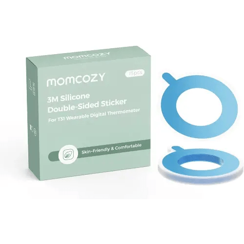 Momcozy Replacement Stickers for Momcozy Wearable Digital Thermometer,15 Count,Single-Use,Skin-Friendly