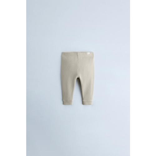 RIBBED LEGGINGS - Light mink | ZARA United States