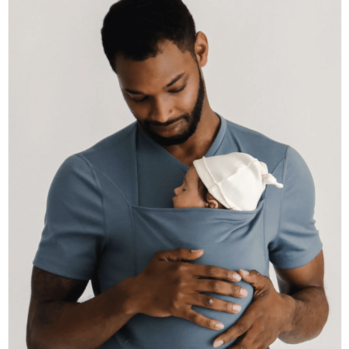 Lalabu Dad Shirt | Original Babywearing T-Shirt with Kangaroo Pouch | Baby Wrap Carrier for Newborns & Infants | Baby Wrap Carrier for Newborns | Essential for new Dads