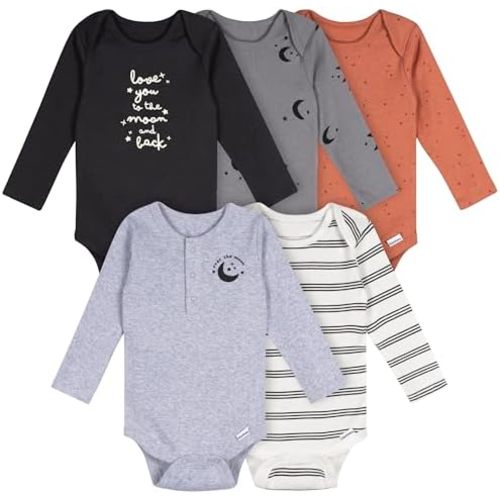 Gerber Baby Boys' 6-Pack Long-Sleeve Onesies Bodysuit