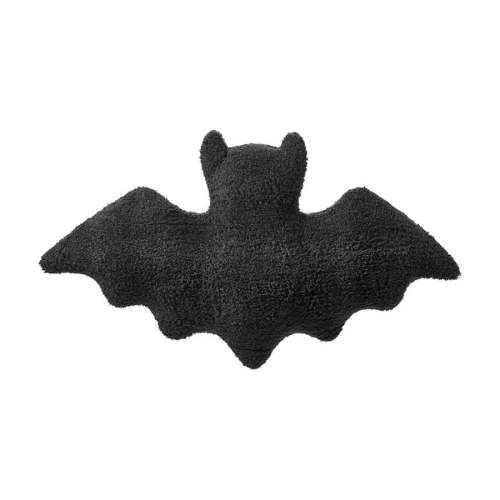 laqbezok Halloween Shimmer Bat Shaped Plush Pillow, Black Bat Stuffed Animals Soft & Cute Plushies Toys, Halloween Decor Halloween Thanksgiving Gifts for Friends