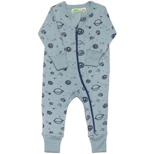 PARADE Organic Signature Print '2-Way' Zip Romper - Long Sleeve