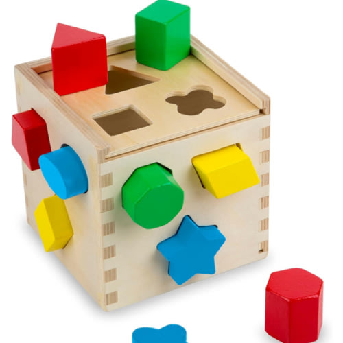 Amazon.com: Melissa & Doug Shape Sorting Cube - Classic Wooden Toy With 12 Shapes - Kids Shape Sorter Toys For Toddlers Ages 2+ : Melissa & Doug: Toys & Games