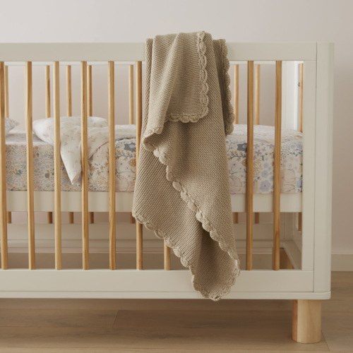 Lennox Natural Organic Cotton Baby Blanket
