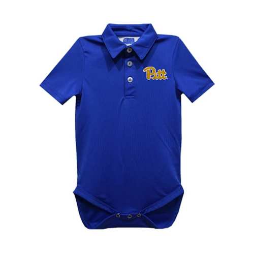 Vive La Fete Baby BLUE Pitt Panthers Team Short Sleeve One Piece Polo - 489587202