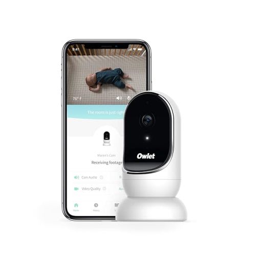 Owlet Cam Video Baby Monitor - Smart Baby Monitor with Camera and Audio - Stream 1080p HD Video with Night Vision, 4X Zoom, Wide Angle View, with Sound and Motion Notifications