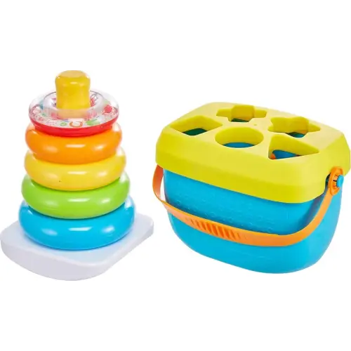 Fisher-Price Infant Toy Set, Baby’s First Blocks (10 Shapes)