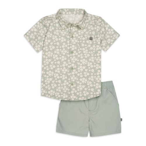 Modern Moments by Gerber Toddler Boy Woven Shirt and Short Set, Sizes 12M-5T