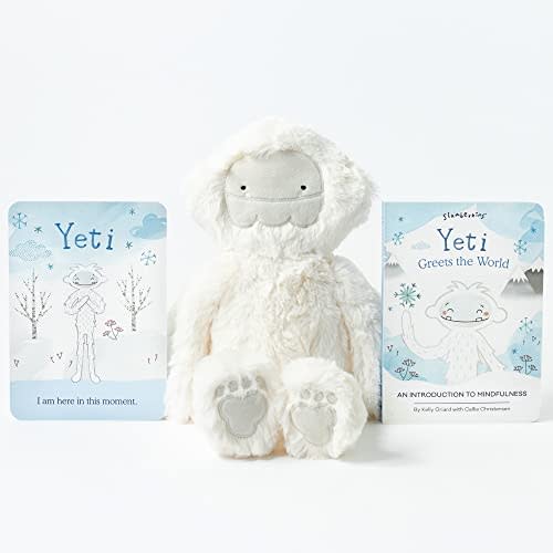 Slumberkins 14" Yeti Kin, Affirmation Card, & Storybook Set | Promotes Mindfulness & Emotional Regulation | Social Emotional Development | Soft Plush Animal Gift Set for Babies & Kids