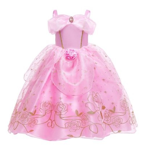 HAWEE Princess Dress up Birthday Party Fairy Pink Sleeping Beauty Costume for Toddler/Little Girls