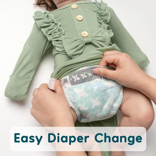 Newborn Knotted Gown - Ultra-Soft Long Sleeve Bowknot Gown for Babies with Hat, Headband - Grey Green