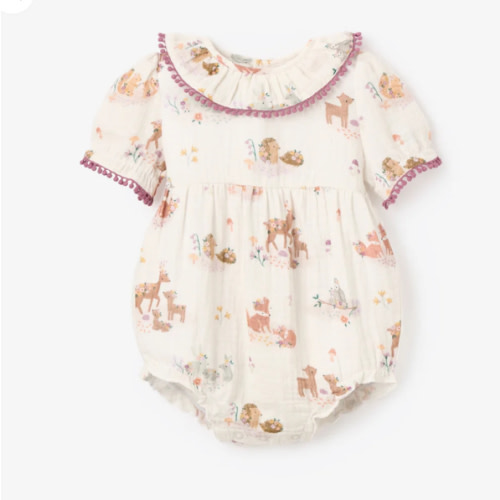 Forest Family Organic Muslin Bubble Romper MULTI / 9-12M