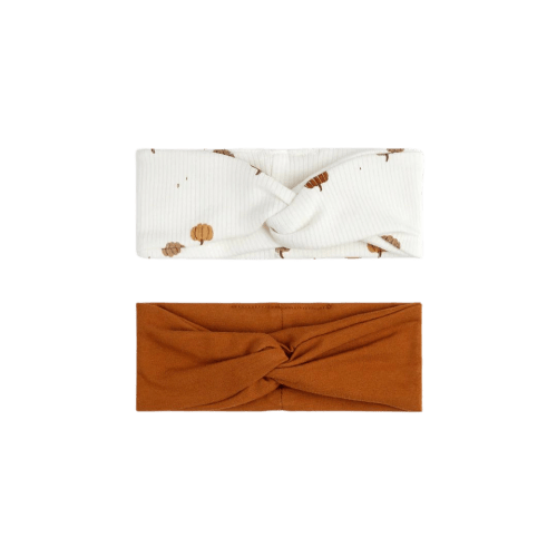 FIRSTS Caramel and Pumpkin Print Headbands