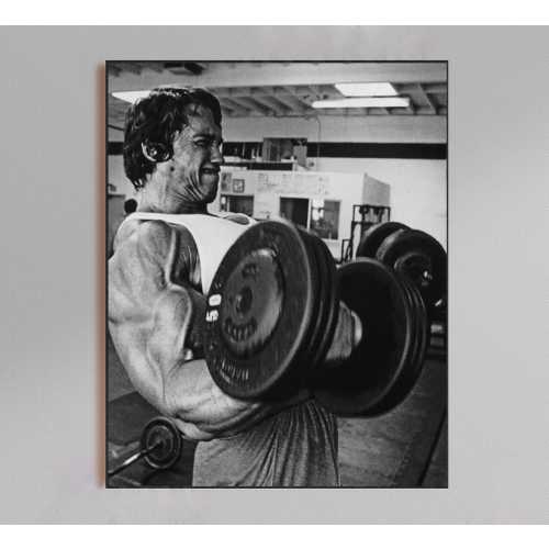 Arnold Schwarzenegger Weightlifting Rolled Posters | Vintage Gym Photo