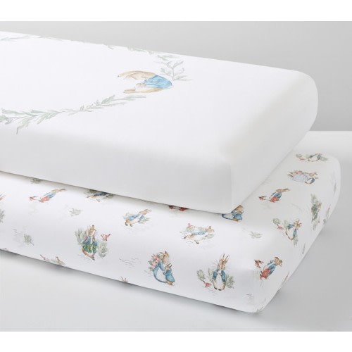 Peter Rabbit™ Organic Crib Fitted Sheet Bundle - Set of 2