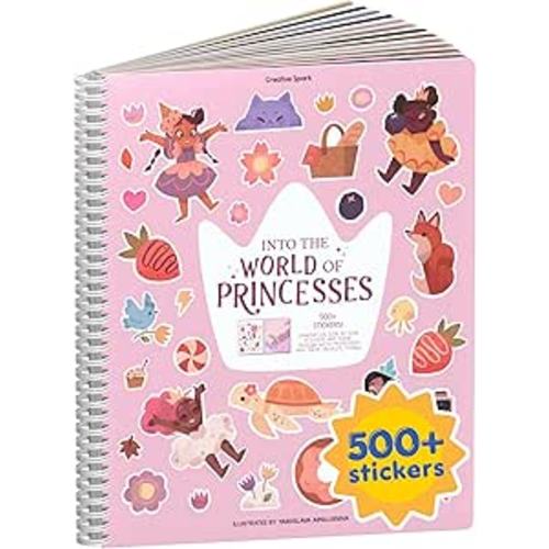 World of Princesses 500+ Sticker Book for Girls by Cupkin Toddler Airplane Activity Coloring + Sticker Book, Road Trip Essentials, 12 Coloring Pages + Scenes for Ages 2–8 Years