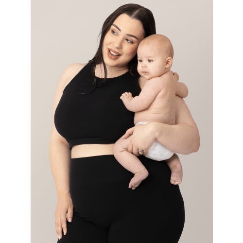Sublime® Bamboo Maternity & Nursing Longline Bra | Black