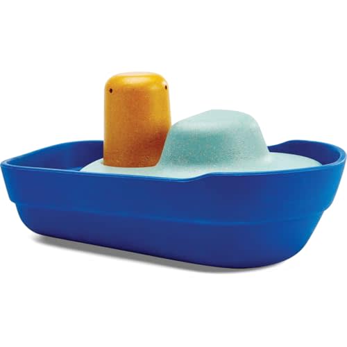 PlanToys | Rubberwood Bath Toy - Tugboat, 5802