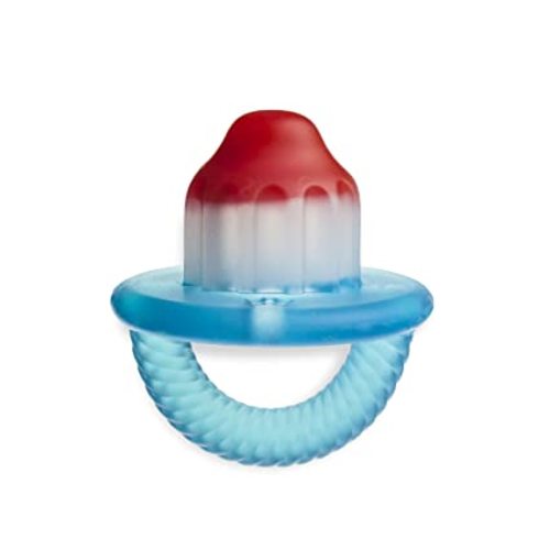 Itzy Ritzy Silicone Teensy Teether – Flexible, Soft & Hollow Baby Teething Toy with Easy-to-Hold Handle – Designed for Ages 3 Months and Up (Hero Pop)