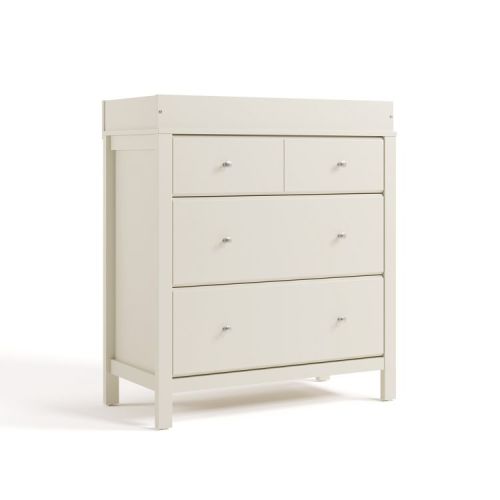 Storkcraft Horizon 3-Drawer Dresser with Changing Topper Frosted Oat