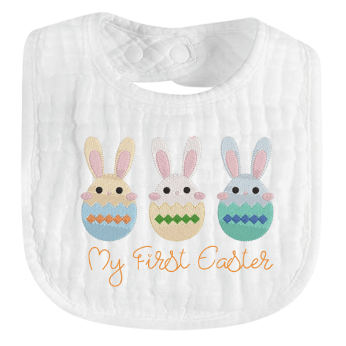 Victoria Milton- White Muslin Bib – AHA Designs