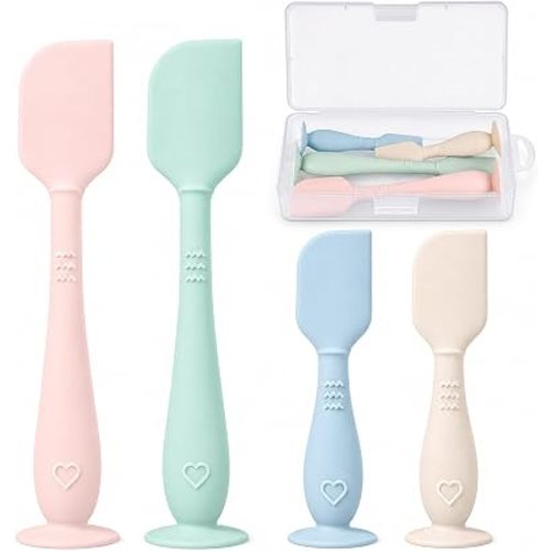 4-Pack Diaper Cream Spatula with Travel Case, Soft Baby Butt Spatula – Silicone Butt Paste Spatula, Convenient Diaper Spatula, Ideal Baby Shower Gift