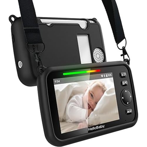 ENCASED Protective Case for HelloBaby Baby Monitor 5" - Includes Carrying Strap and Built-in Magnets (Fits HB6550 Upgrade Monitor, 5inch Screen)