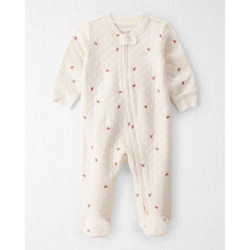 Baby Quilted Bow Print Sleep & Play Made with Organic Cotton - Little Planet | 3- months