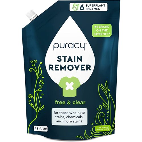 Puracy Laundry Stain Remover Refill - Perfect Laundry, Pure Ingredients - with 6 SuperPlant Enzymes for Easy Removal of Fresh and Set-In Clothing Stains, 98.95% from Mother Nature, 48 Oz