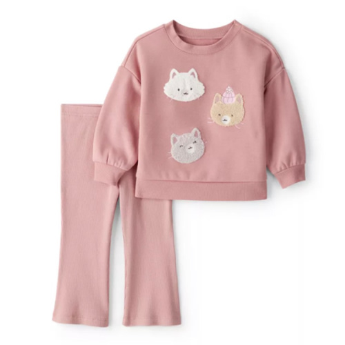 Carter's® Baby Girls Cat Embroidery Set | Belk