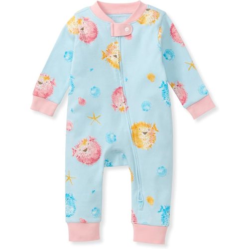 Burt's Bees Baby Boys Sleep and Play PJs, 100% Organic Cotton One-Piece Zip Front Romper Jumpsuit Pajamas