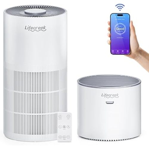 Air Purifier And Humidifier Combo For Large Room Up to 1084 Ft², 3-Stage Filter Humidifier and Air Purifier in One With WIFI & Remote Control - 22Db(Humidification cannot be used alone)