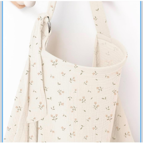 MairMore Muslin Nursing Covers for Breastfeeding, Privacy Breast Feeding Cover with Arch Neckline for Mom and Baby, Breathable 100% Cotton Nursing Apron Multi-use Stroller Cover