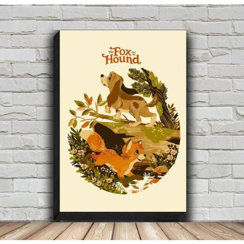 Fox And The Hound Movie Poster, HD Wall Art Canvas Painting For Home Decor