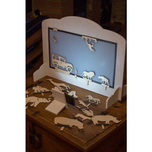 Shadow Puppet Sets Wooden Zoo Animal Puppets Safari - Etsy
