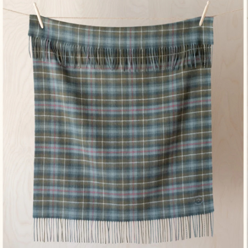 Lambswool Baby Blanket in Mackenzie Weathered Tartan