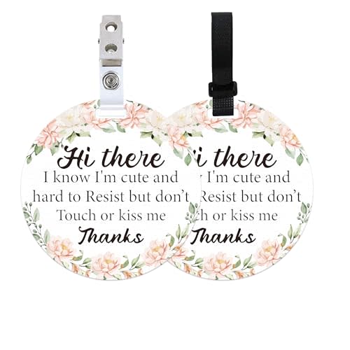 PLIGREAT 2 Pack Please Don't Touch or Kiss Baby Sign Hang Tags Baby Shower Gifts Stop Touching Baby Sign for Newborn Baby Girls Boys Preemies Stroller Baby Carrier Car Seat No Touching Baby Signage