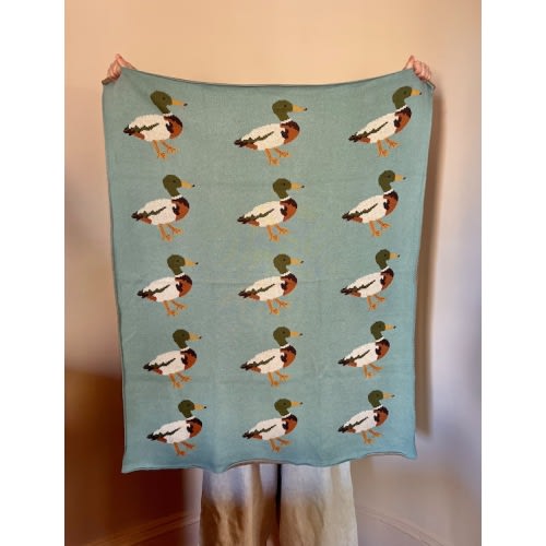 Mallard Duck Knit Heirloom Baby Blanket, Lake, River, Fishing, Neutral, Quality, Kids, Boy, Nursery, Farm - Etsy