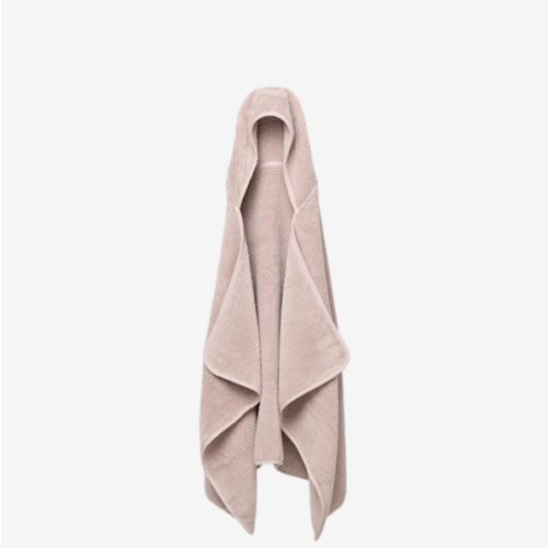 Lalo The Organic Ribbed Hooded Towel - Rose