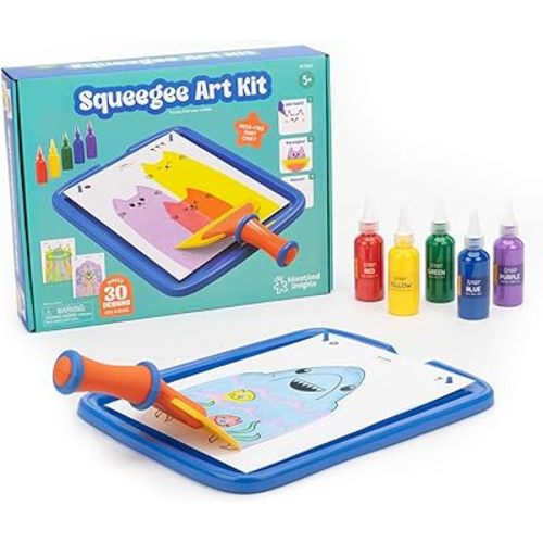 Educational Insights Squeegee Art Kit - Painting Kit for Kids, Children's Painting Kits, Screen Free Activites & DIY Projects, Mess-Free Art Kits for Kids, Boys & Girls Ages 5+