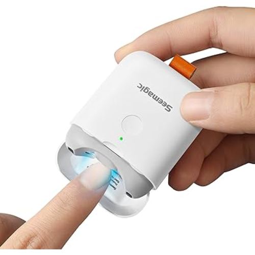 Electric Nail Clipper for Baby Nail Trimmer, Automatic Electric Nail Clippers with LED Light, Mini Nail Clippers for Adults, Seniors, Babies, Children (White)