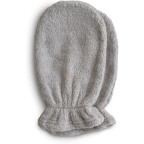 mushie Baby Bath Mitt | Organic Cotton | Pack of 2 (Gray)
