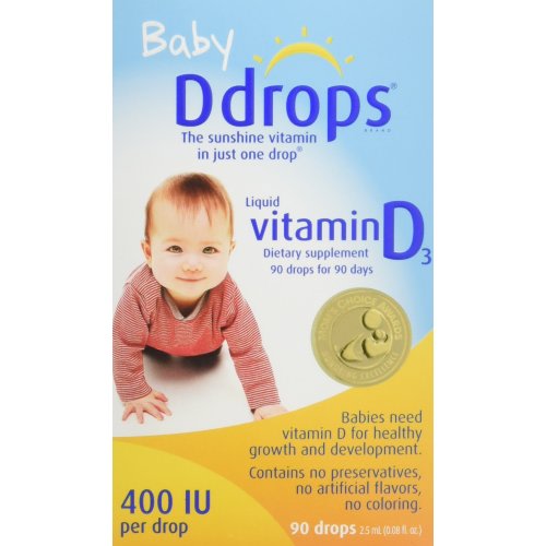Ddrops Baby 400 IU, Vitamin D, 90 drops 2.5mL (0.08 fl.oz)