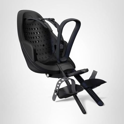 Thule Yepp 2 Mini - Front Mounted Child Bike seat - Shock-Absorbing Foam seat - Adjustable footrests & footstraps - Easy mounting System - Adjustable 5 Point Harness System