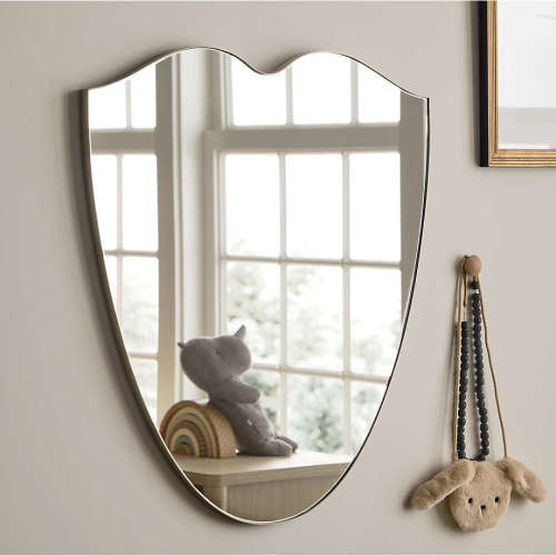 Bristol 27" Shield Shape Metal Kids Wall Mirror