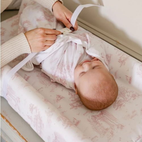 Spring Toile Pink Contour Change Pad | The Gilded Bird – The Gilded Bird US