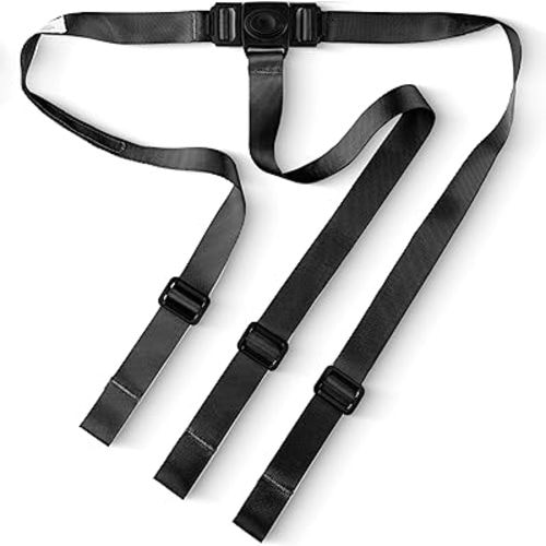 Today's Kids High Chair Straps Replacement Compatible with IKEA Antilop High Chair - Heavy Duty 3 Point Harness Seat Belt, Adjustable Durable Polyester, Soft & Comfortable on Baby's Skin - Black