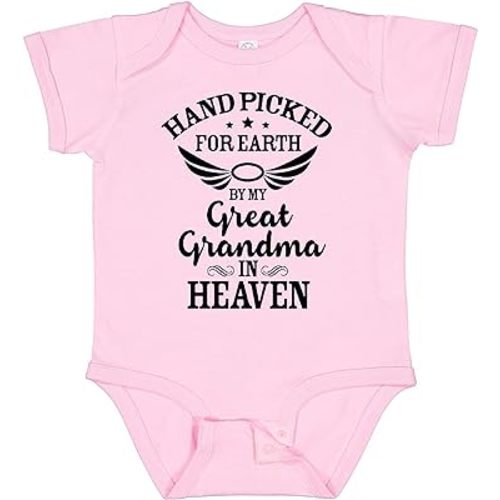 inktastic Handpicked for Earth By My Great Grandma in Heaven Baby Bodysuit