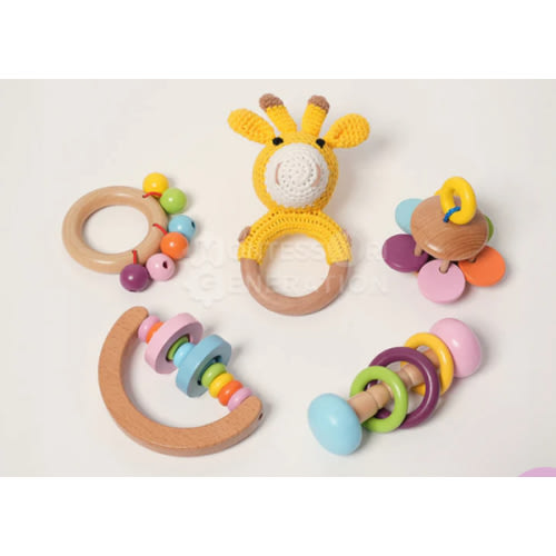 Buy Montessori 5 Piece Wooden Rattle Kit Online I Montessori Generation