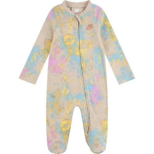 Baby Tie Dye Cotton Zip Footie, 9M, Sanddrift